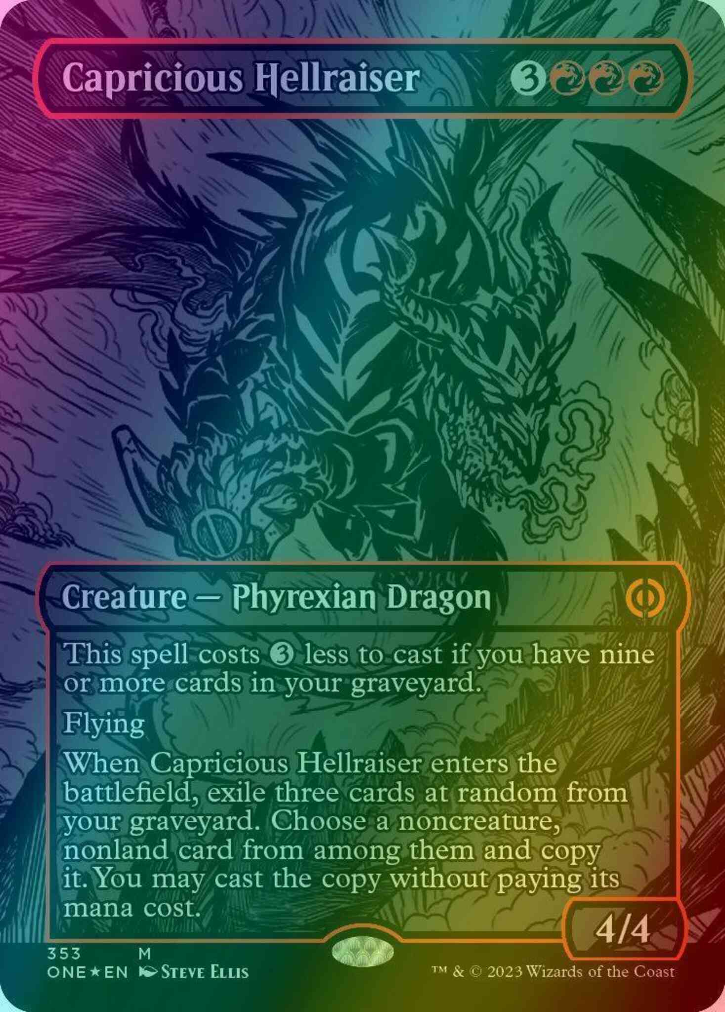 mtg phyrexia all will be one oil slick cards Capricious Hellraiser