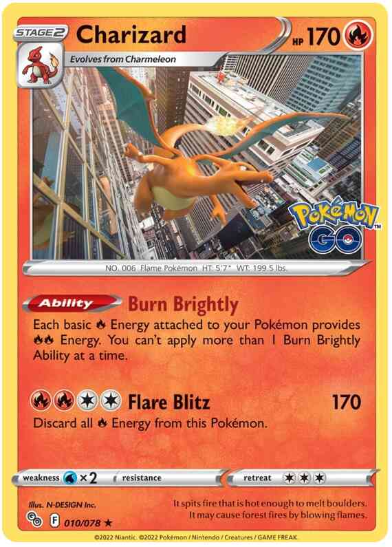 Charizard - 010/078 - Rare Holo [pgo-010] [Holo]