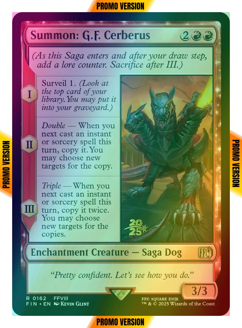 Summon: G.F. Cerberus [162s] [Prerelease] [FINAL FANTASY: Promos] [Foil]