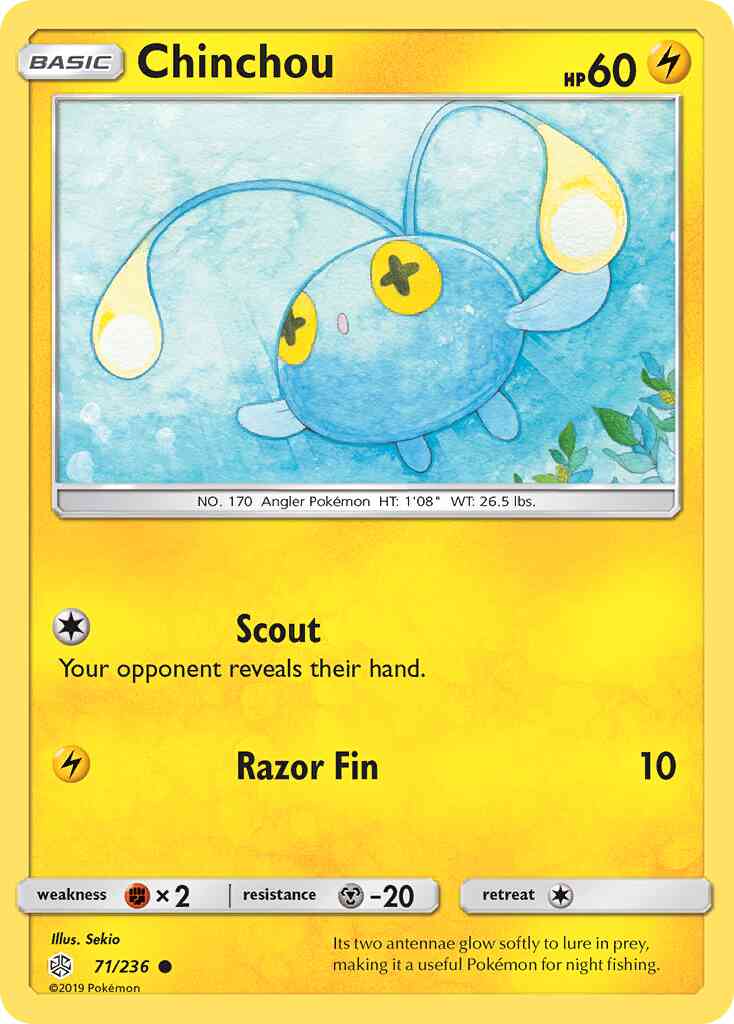 Chinchou - 71/236 - Common [sm12-71] [Non-Holo]