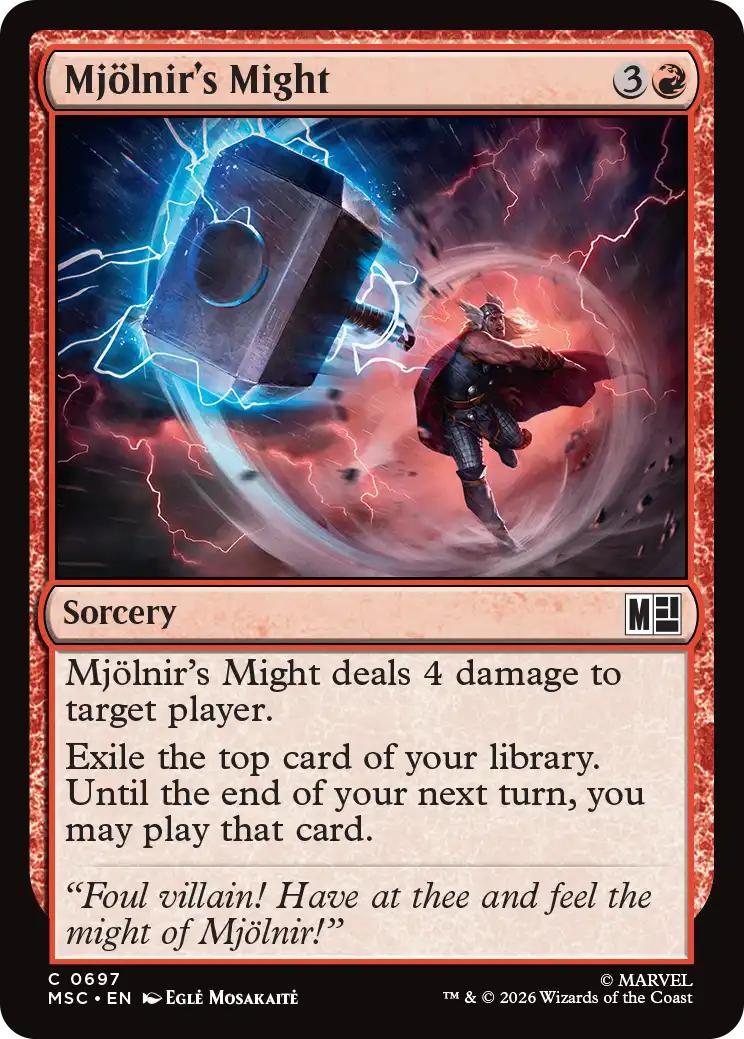 Mjölnir's Might [697] [Jumpstart] [Marvel Super Heroes: Commander] [Non-Foil]