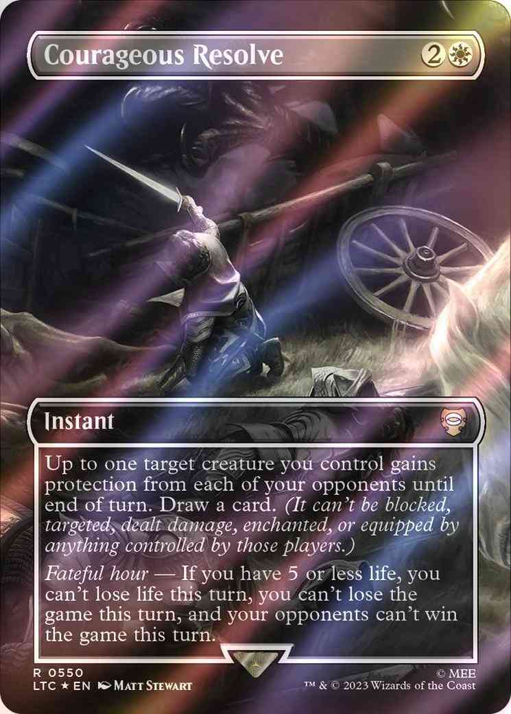 Courageous Resolve [550] [Borderless] [The Lord of the Rings: Tales of Middle-earth: Commander] [Surge Foil]