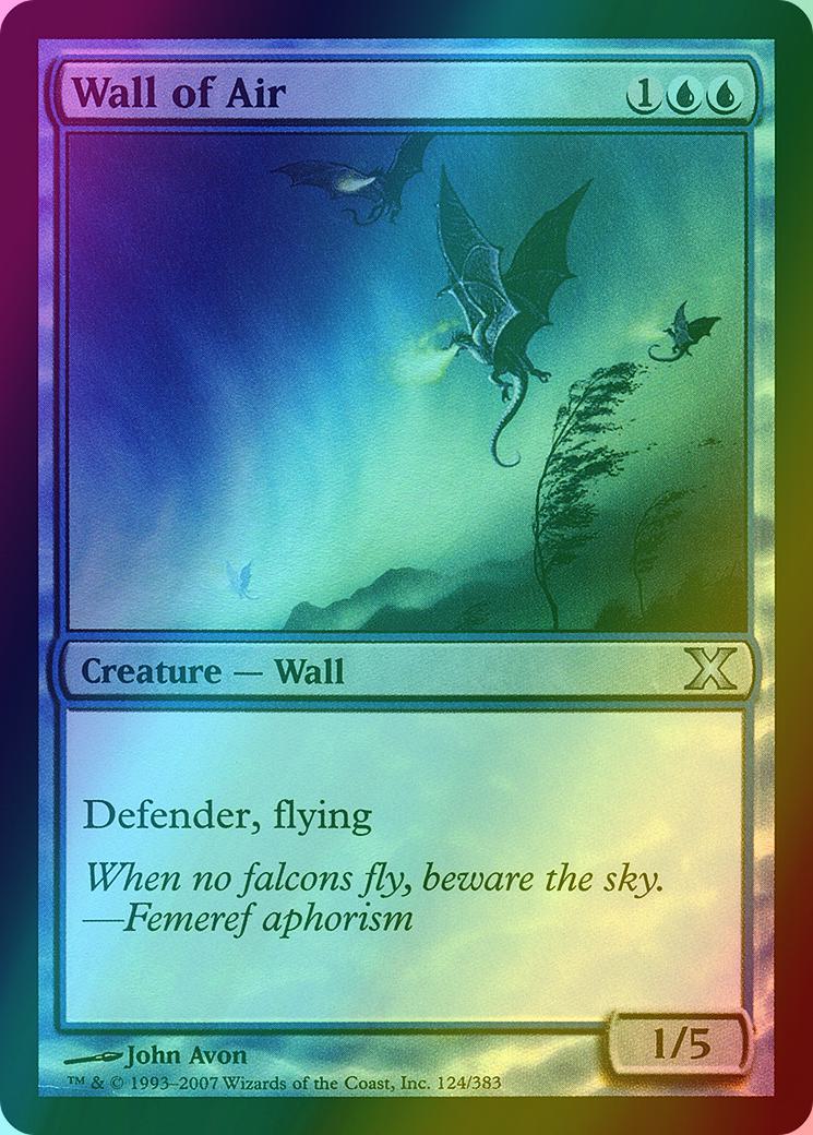 Wall of Air [124] [Tenth Edition] [Foil]