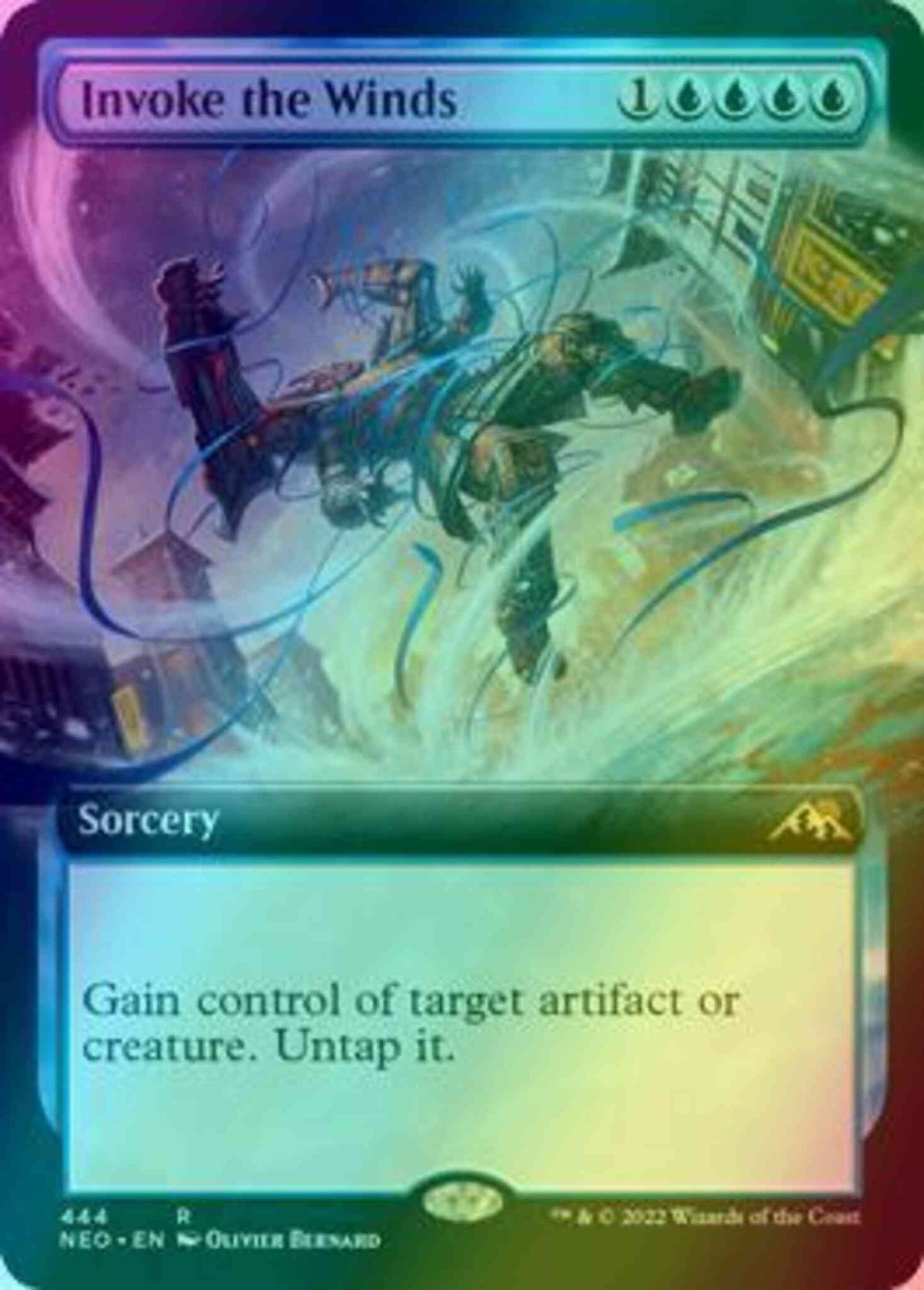 Invoke the Winds [444] [Extended Art] [Kamigawa: Neon Dynasty] [Foil]