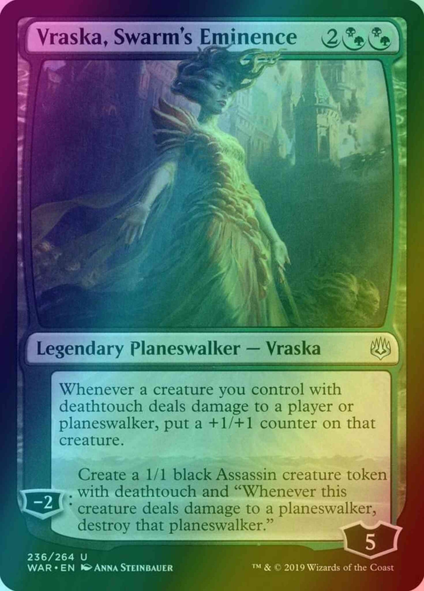Vraska, Swarm's Eminence [236] [War of the Spark] [Foil]