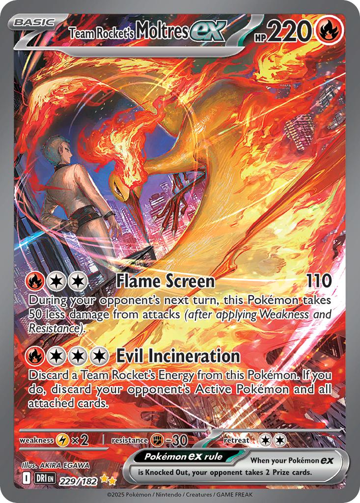 Team Rocket's Moltres ex - 229/182 - Special Illustration Rare [sv10-229] [Ultra]