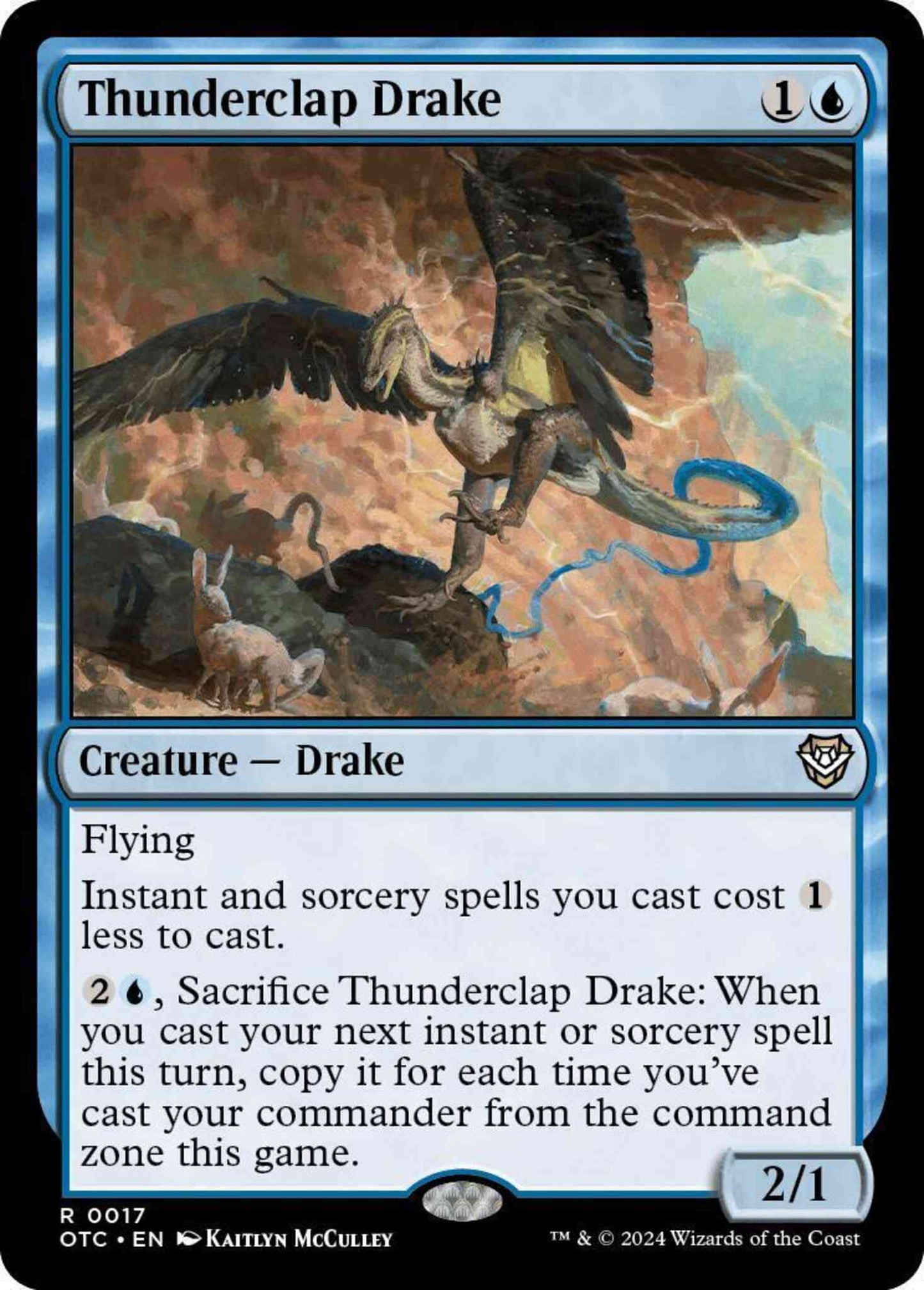 Thunderclap Drake [17] [Outlaws of Thunder Junction: Commander] [Non-Foil]