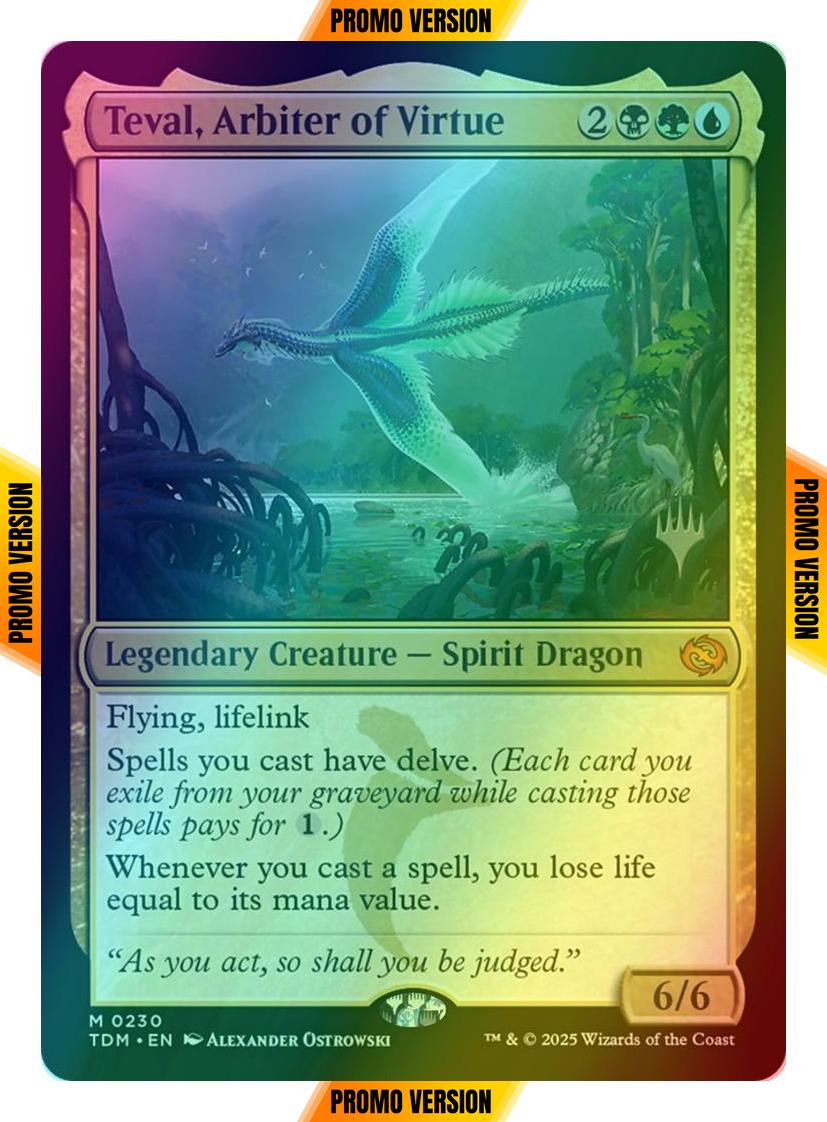 Teval, Arbiter of Virtue [230p] [Promo Pack] [Tarkir: Dragonstorm: Promos] [Foil]