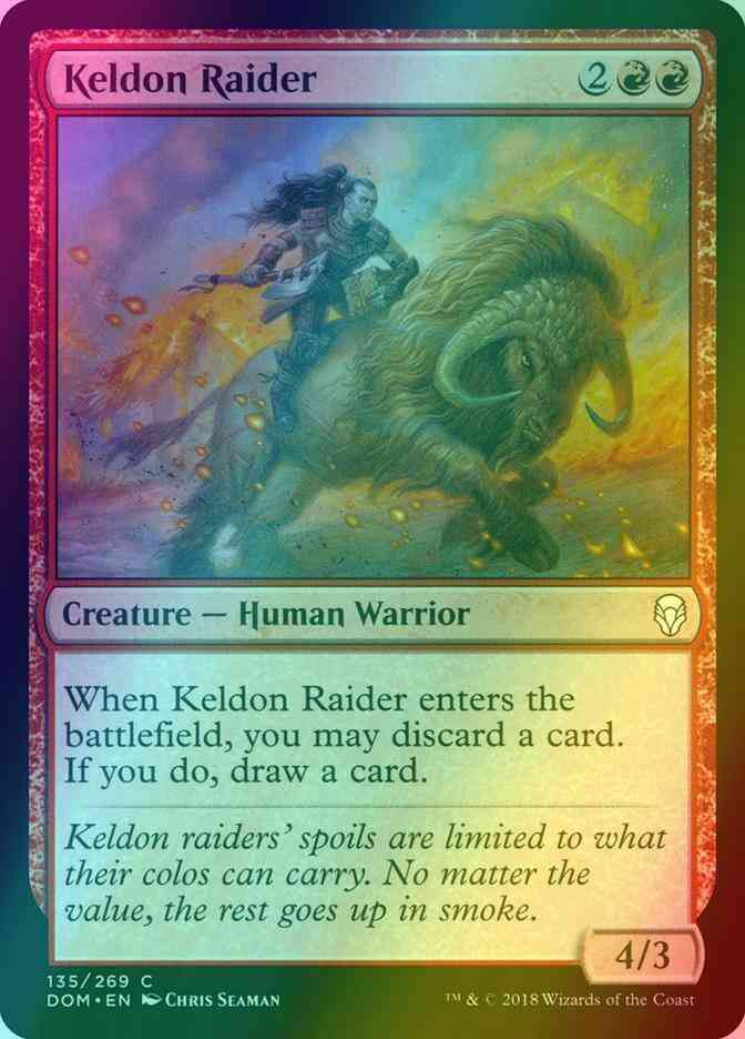 Keldon Raider [135] [Dominaria] [Foil]