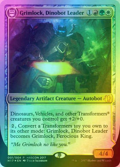 Grimlock, Dinobot Leader // Grimlock, Ferocious King [HasCon 2017] [Foil]
