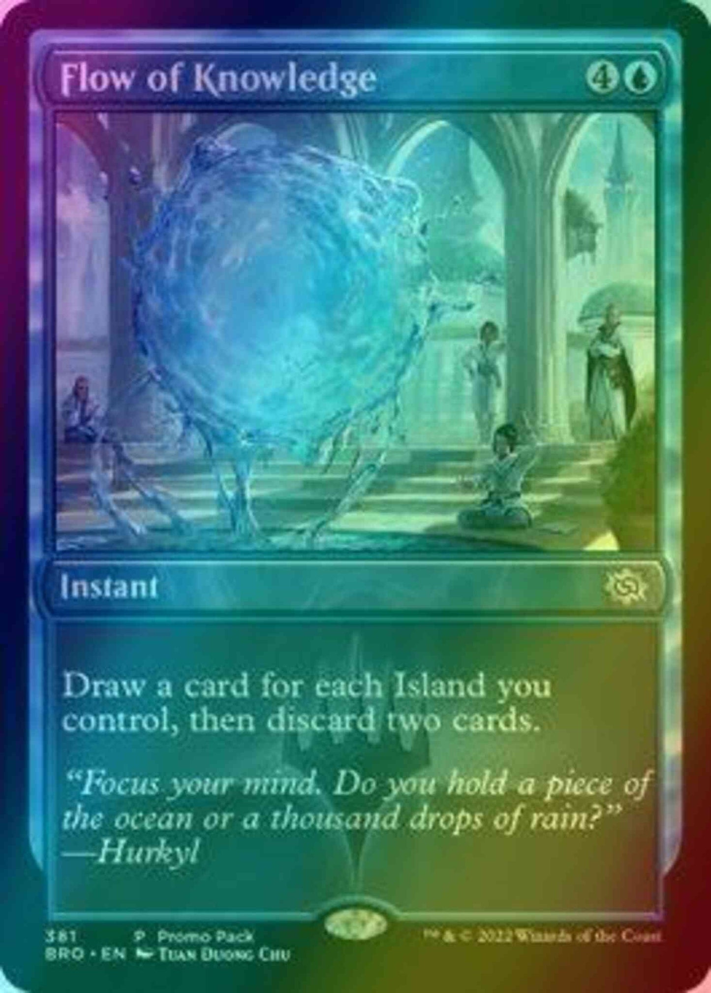 Flow of Knowledge [381] [Dark Frame Promo Pack] [The Brothers' War] [Foil]