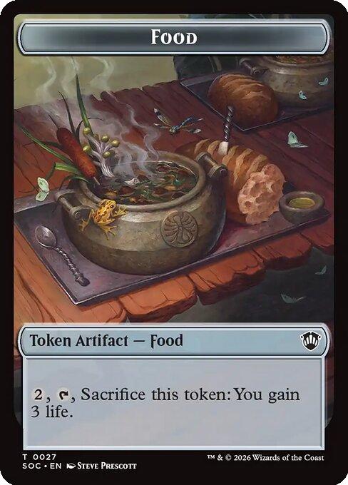 City's Blessing Token (29) // Food Token (27) [Secrets of Strixhaven: Commander: Tokens] [Non-Foil]
