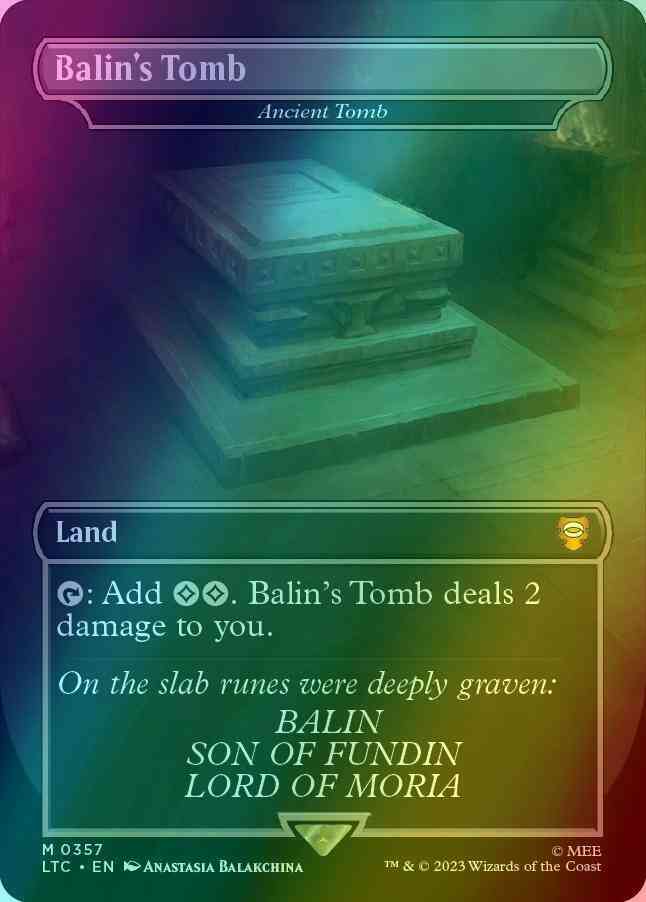 Balin's Tomb - Ancient Tomb [357] [Borderless] [Realms and Relics] [The Lord of the Rings: Tales of Middle-earth: Commander] [Foil]