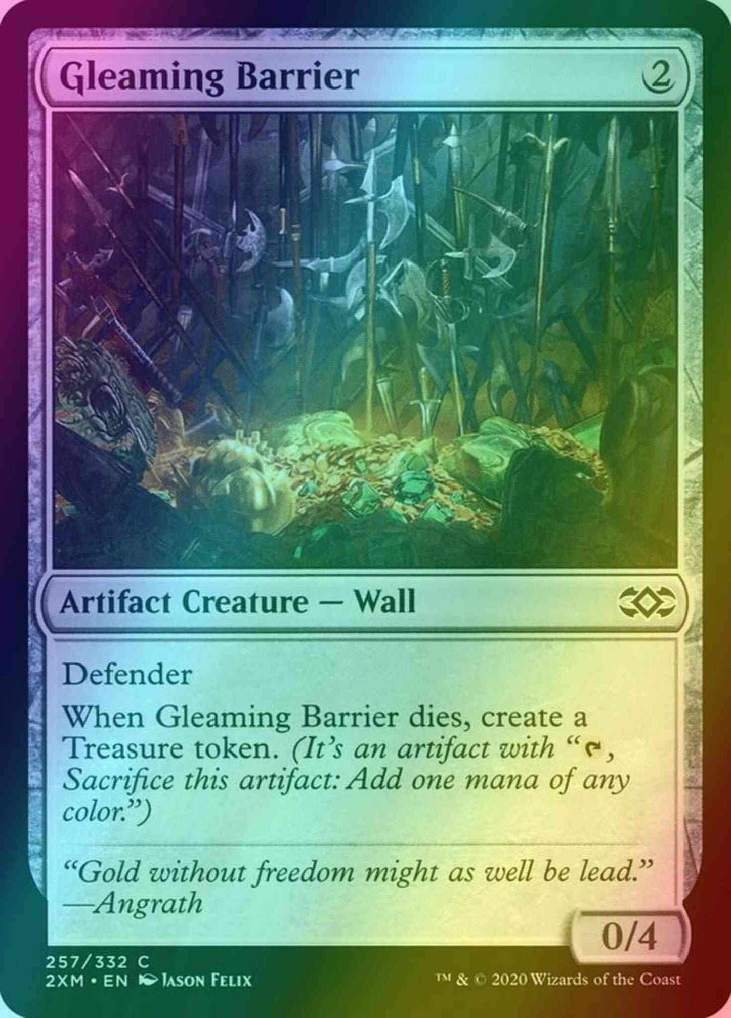Gleaming Barrier [257] [Double Masters] [Foil]