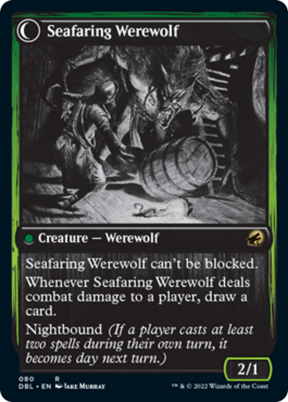 Suspicious Stowaway // Seafaring Werewolf [80] [Innistrad: Double Feature] [Non-Foil]