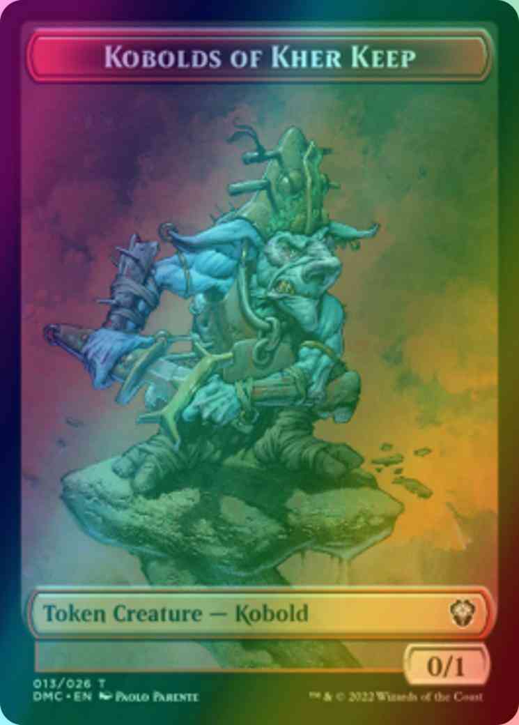 Kobolds of Kher Keep Token (13) // Saproling Token (18) [DMC/DMU Set Symbol] [Dominaria United: Tokens] [Foil]