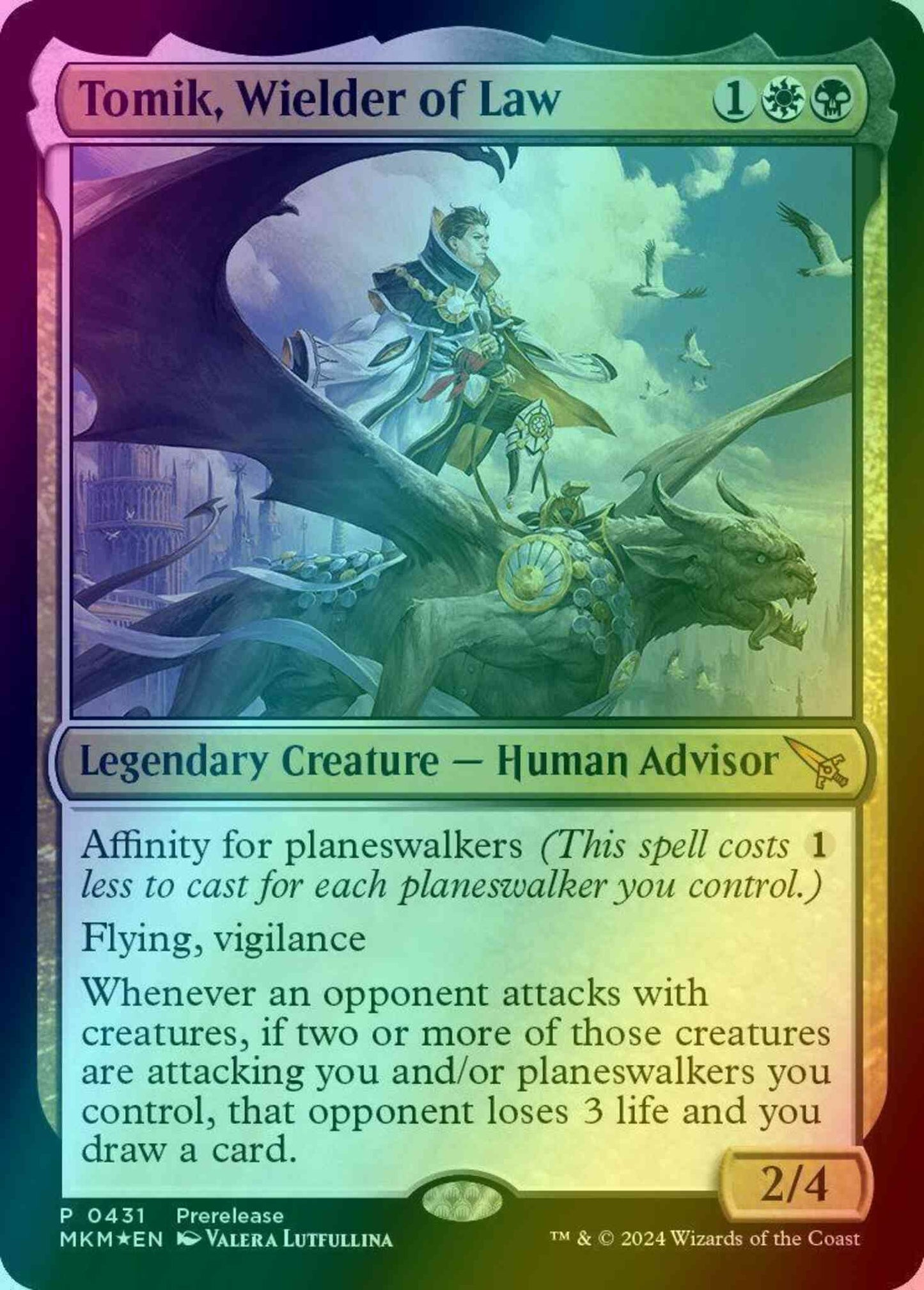 Tomik, Wielder of Law [431] [Prerelease] [Murders at Karlov Manor] [Foil]