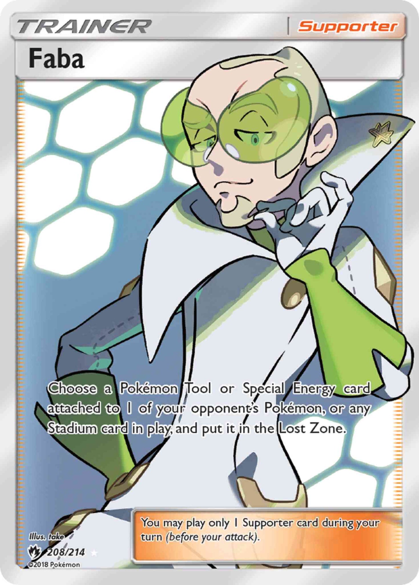 Faba - 208/214 - Rare Ultra [sm8-208] [Ultra]