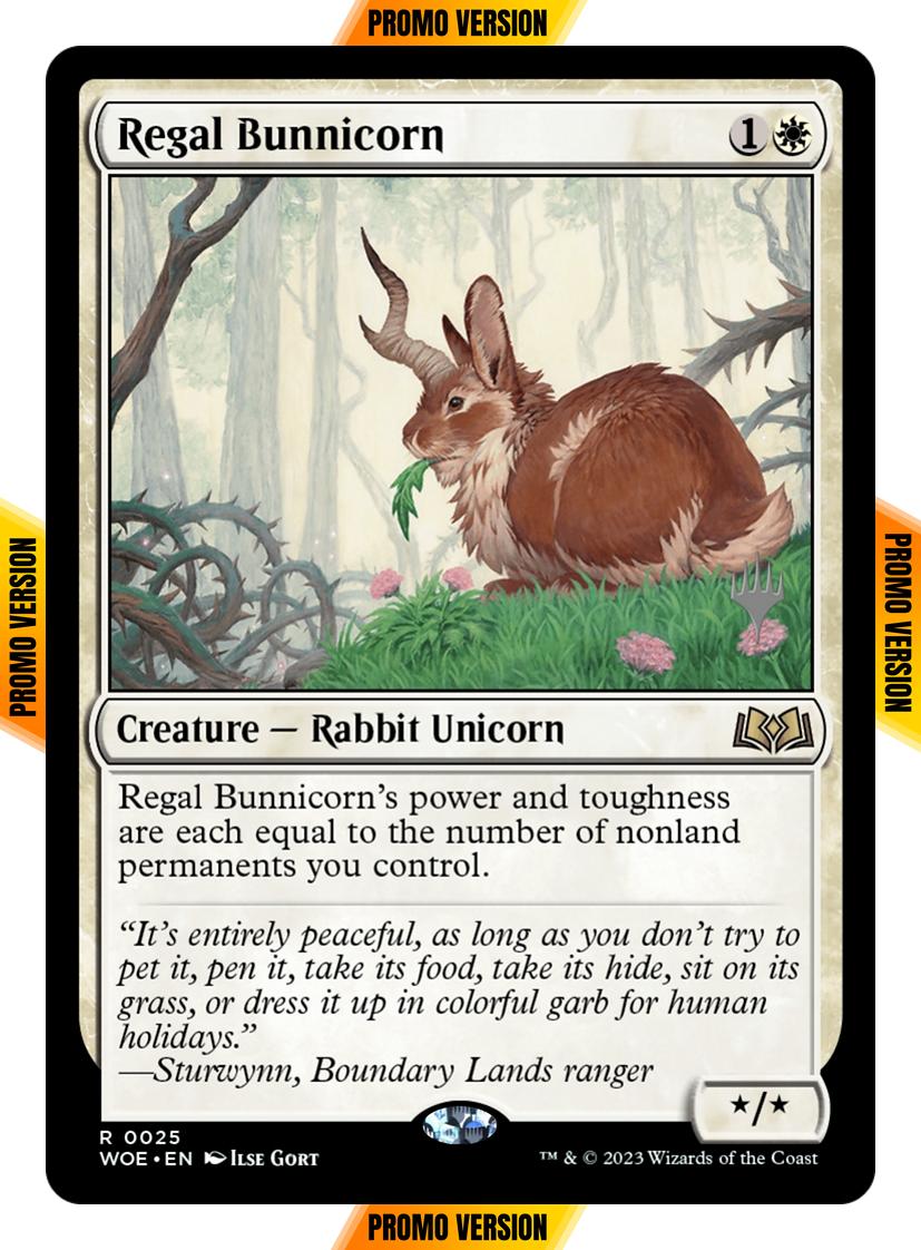 Regal Bunnicorn [25p] [Promo Pack] [Wilds of Eldraine: Promos] [Non-Foil]