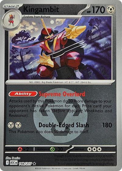 Kingambit - Energy Symbol Pattern - 148/217 - Rare [me025-148] [Reverse Holo]