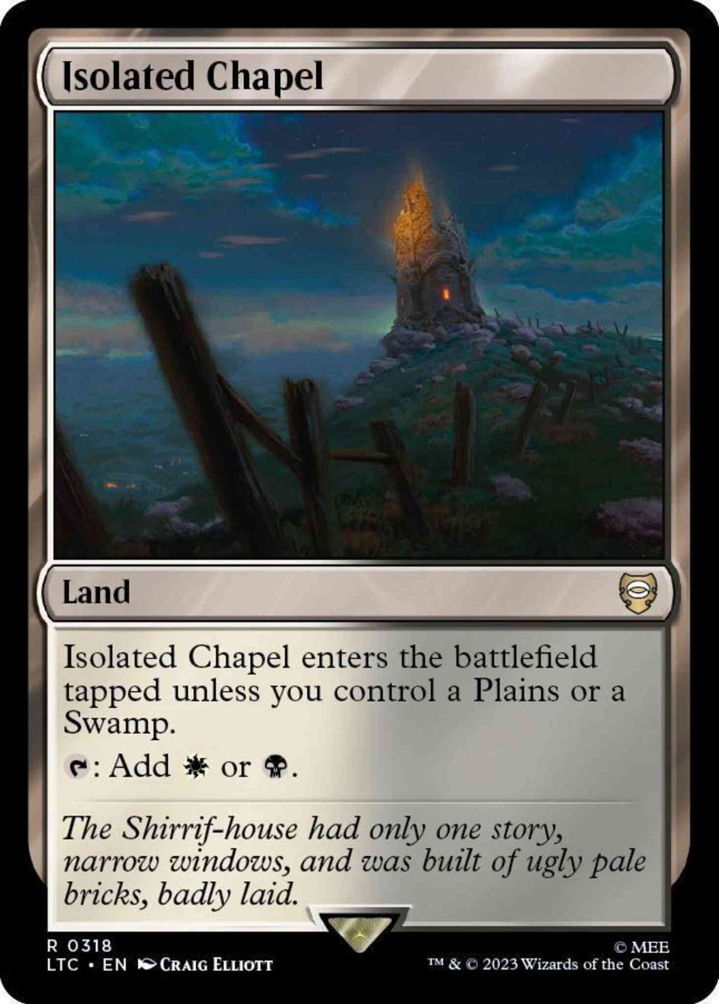 Isolated Chapel [318] [The Lord of the Rings: Tales of Middle-earth: Commander] [Non-Foil]