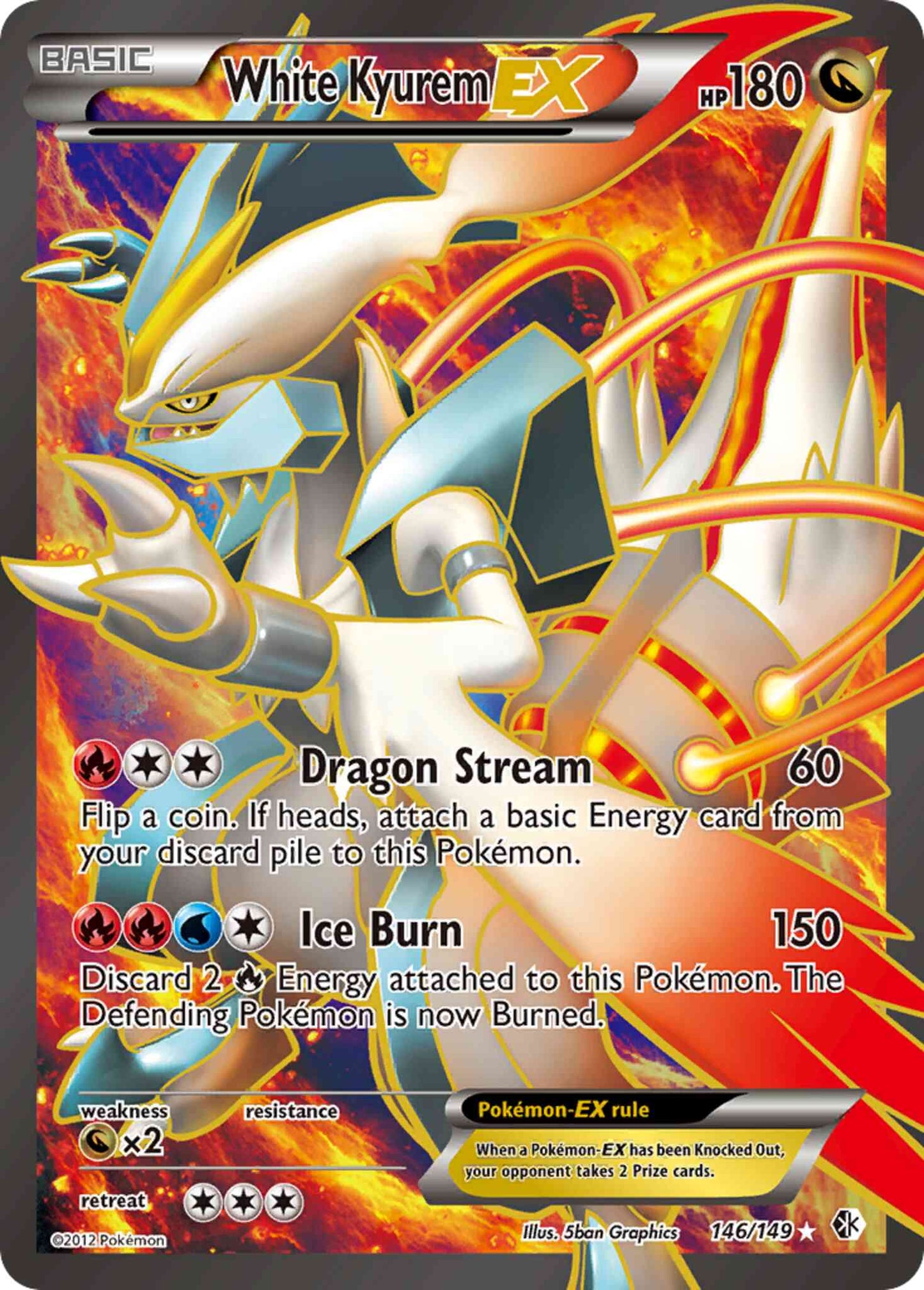 White Kyurem-EX - 146/149 - Rare Ultra [bw7-146] [Ultra]