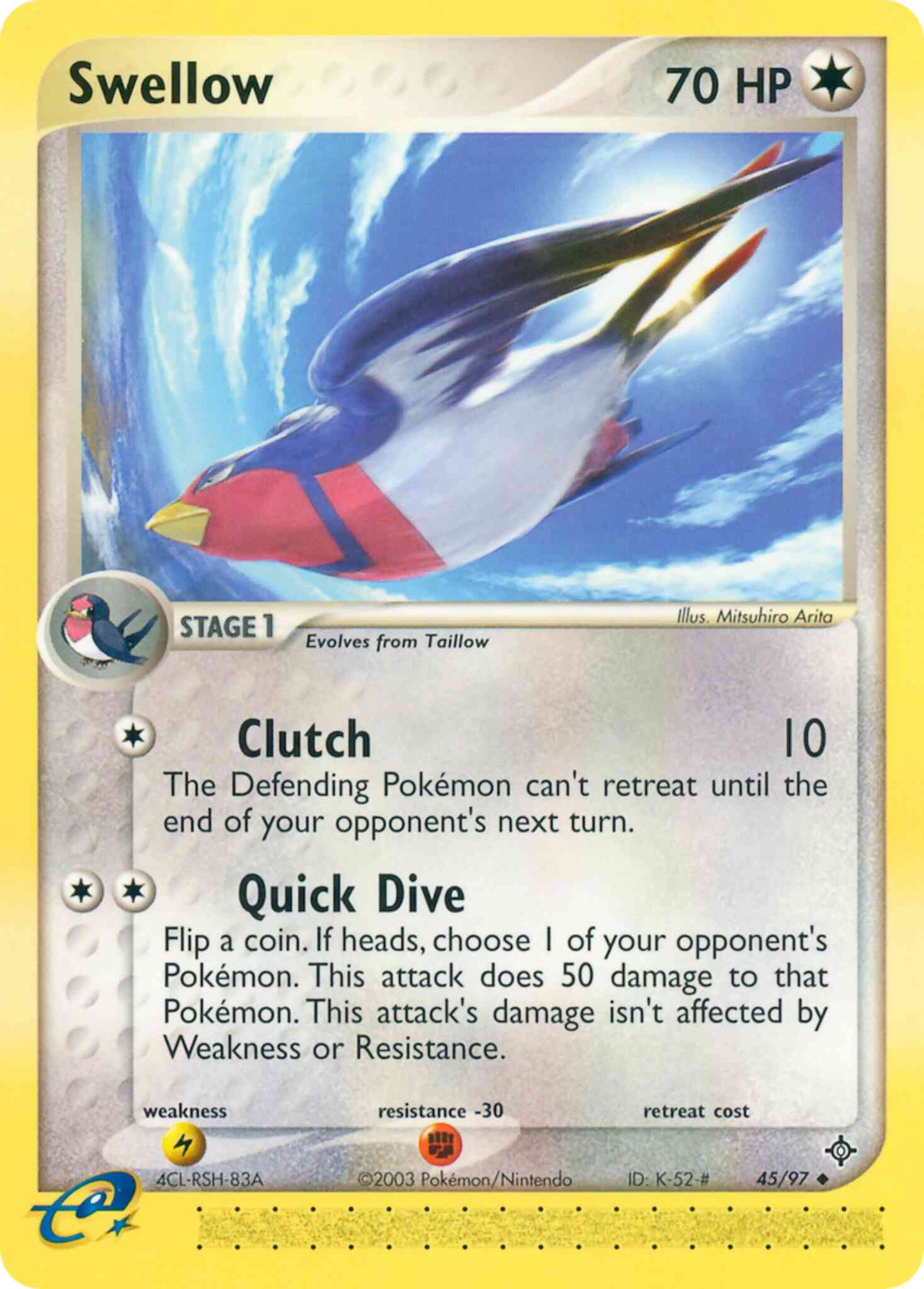 Swellow - 45/97 - Uncommon [ex3-45] [Reverse Holo]