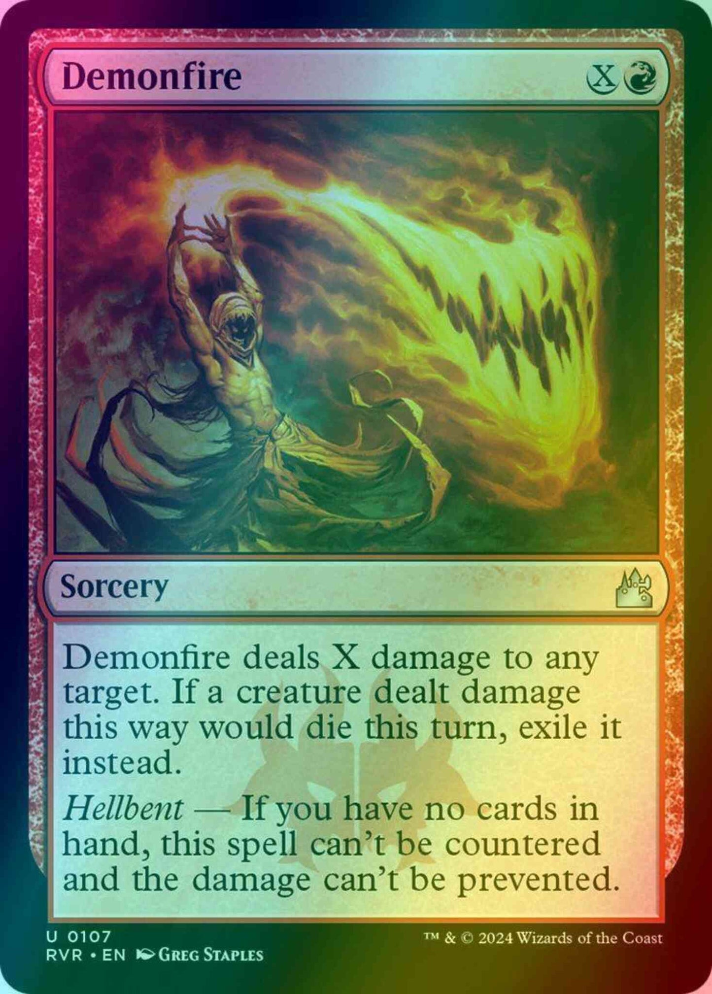 Demonfire [107] [Ravnica Remastered] [Foil]