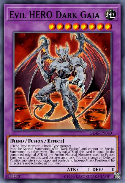 Evil HERO Dark Gaia - GLAS-EN040 - Rare - Unlimited