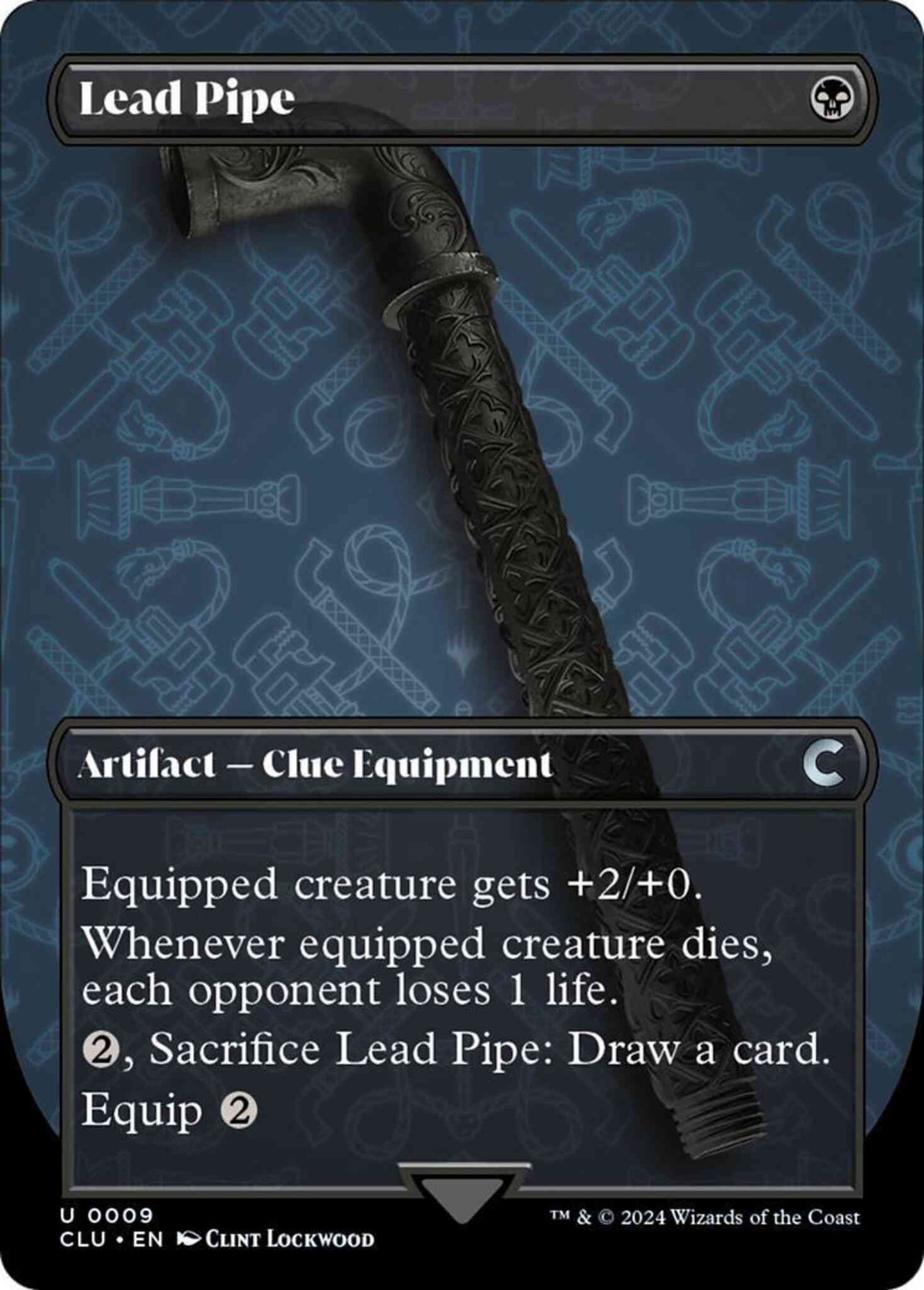 Lead Pipe [9] [Borderless] [Ravnica: Clue Edition] [Non-Foil]