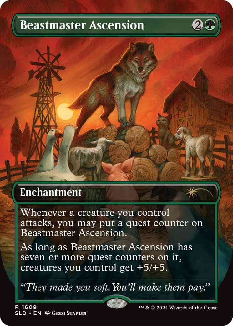 Beastmaster Ascension [1609] [Borderless] [Not a Wolf] [Secret Lair Drop] [Non-Foil]
