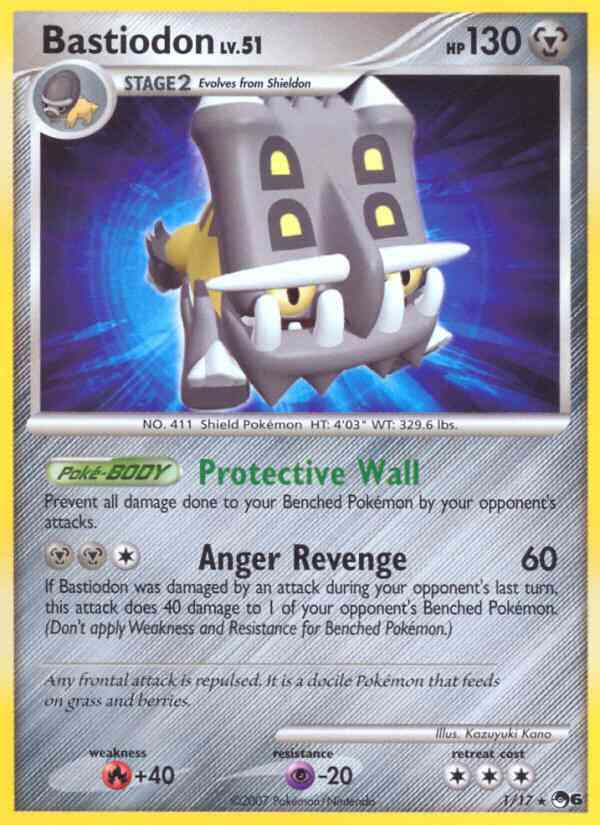Bastiodon - 1/17 - Rare [pop6-1] [Non-Holo]