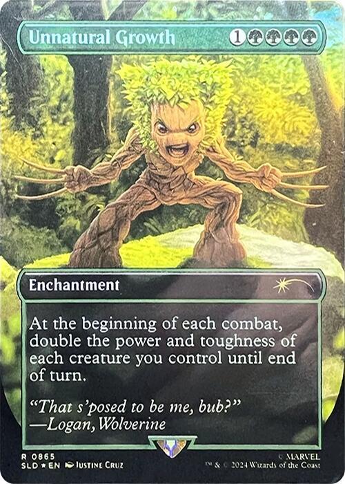 Unnatural Growth [0865] [Borderless] [Marvel's Wolverine] [Secret Lair Drop] [Foil]