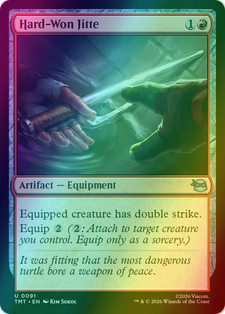 Hard-Won Jitte [91] [Teenage Mutant Ninja Turtles] [Foil]