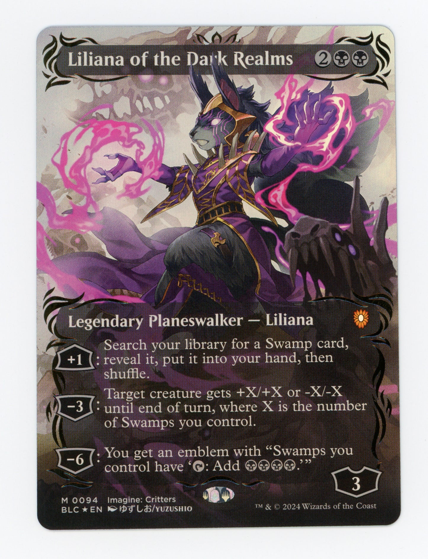 Liliana of the Dark Realms — Borderless|Anime|Raised Foil — ID 18342