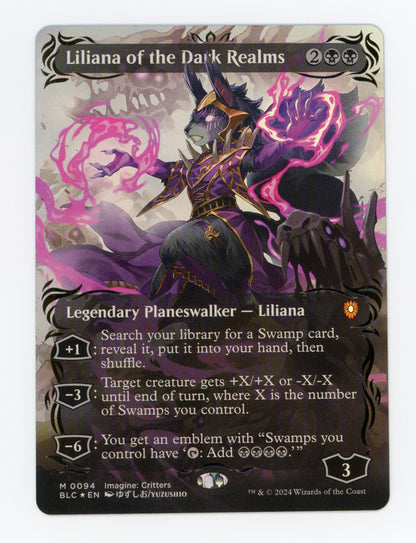 Liliana of the Dark Realms — Borderless|Anime|Raised Foil — ID 18342