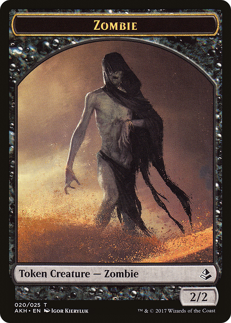 Gideon of the Trials Emblem (25) // Zombie Token (20) [Amonkhet Tokens] [Non-Foil]