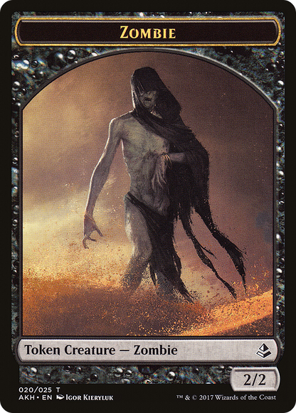 Gideon of the Trials Emblem (25) // Zombie Token (20) [Amonkhet Tokens] [Non-Foil]