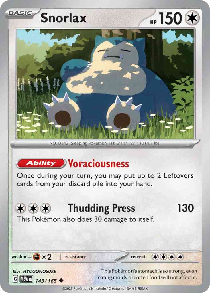 Snorlax - 143/165 - Uncommon [sv035-143] [Non-Holo]