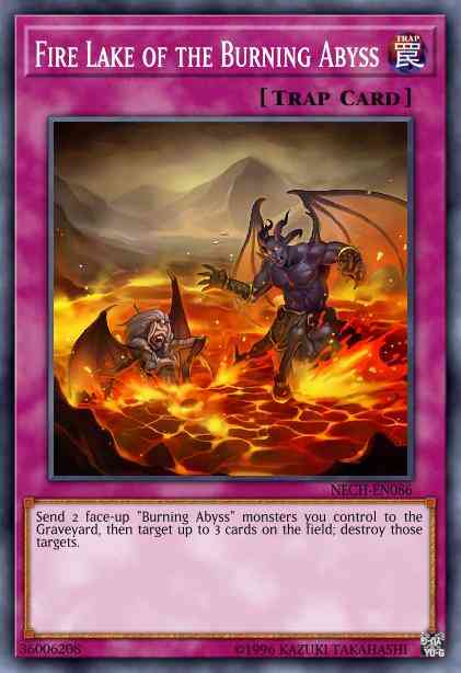 Fire Lake of the Burning Abyss - NECH-EN086 - Super Rare - 1st Edition