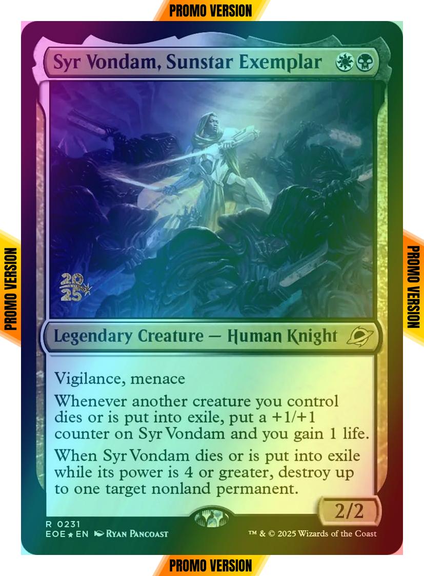 Syr Vondam, Sunstar Exemplar [231s] [Prerelease] [Edge of Eternities: Promos] [Foil]