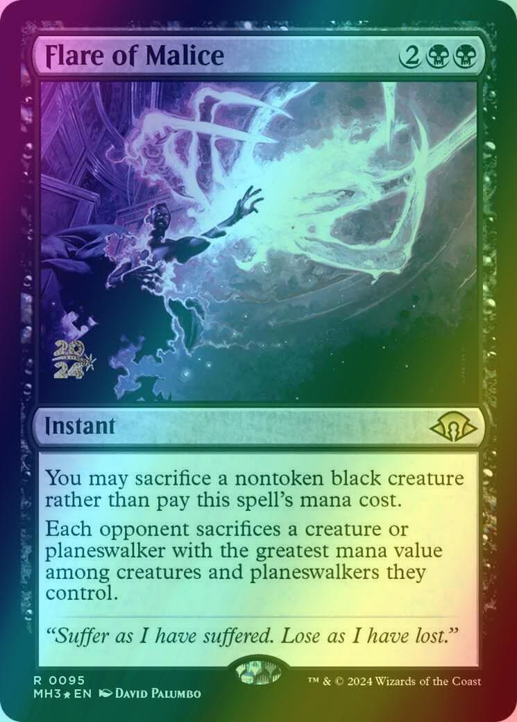 Flare of Malice [95s] [Prerelease] [Modern Horizons 3: Promos] [Foil]