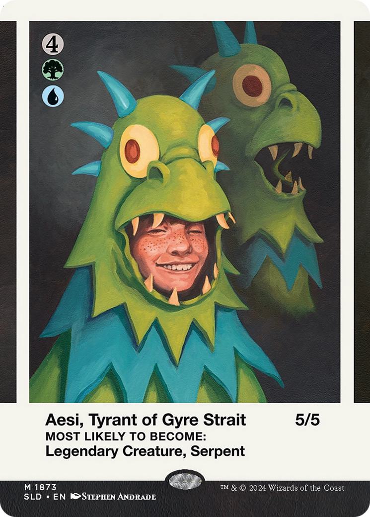 Aesi, Tyrant of Gyre Strait // Aesi, Tyrant of Gyre Strait [1873] [Borderless] [Class of '87] [Secret Lair Drop] [Non-Foil]