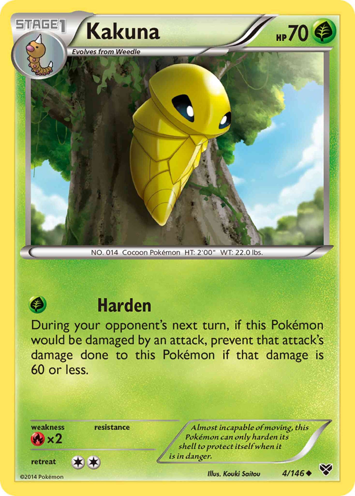 Kakuna - 4/146 - Uncommon [xy1-4] [Non-Holo]