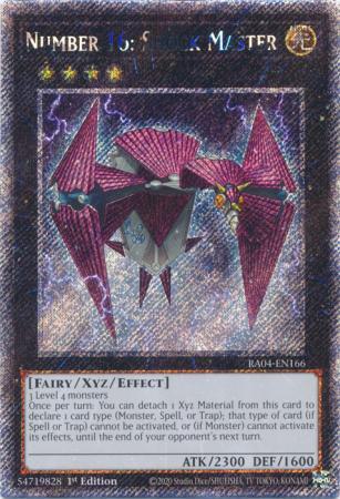 Number 16: Shock Master - RA04-EN166 - Platinum Secret Rare - 1st Edition
