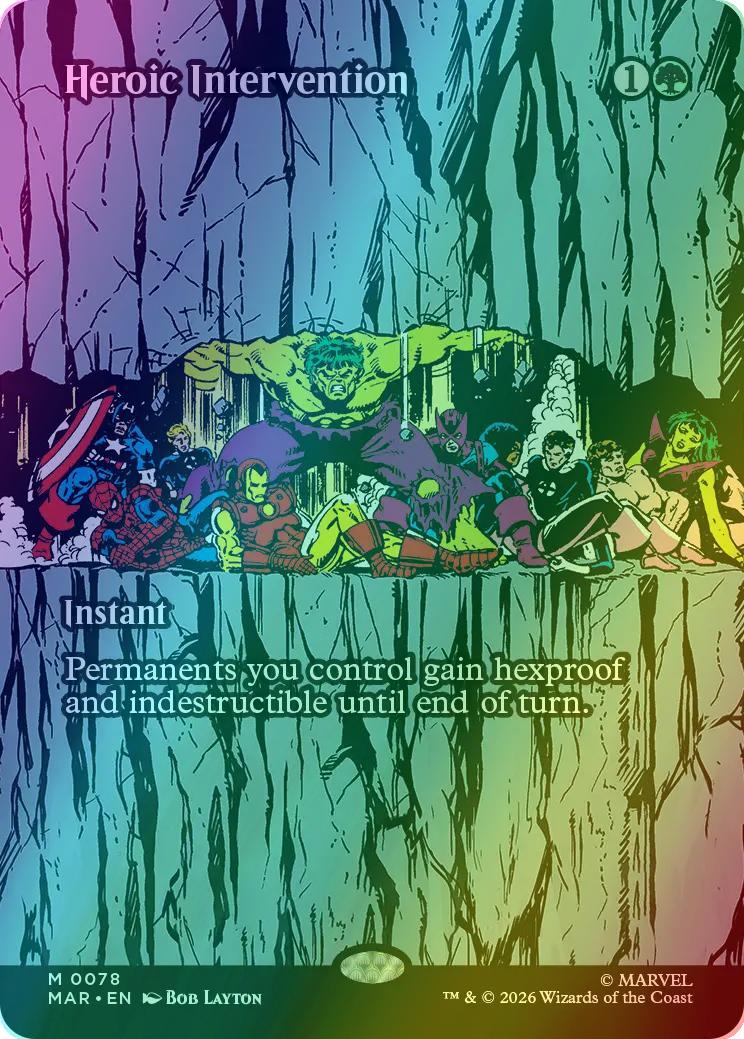 Heroic Intervention [78] [Borderless] [Source Material] [Marvel Universe] [Foil]