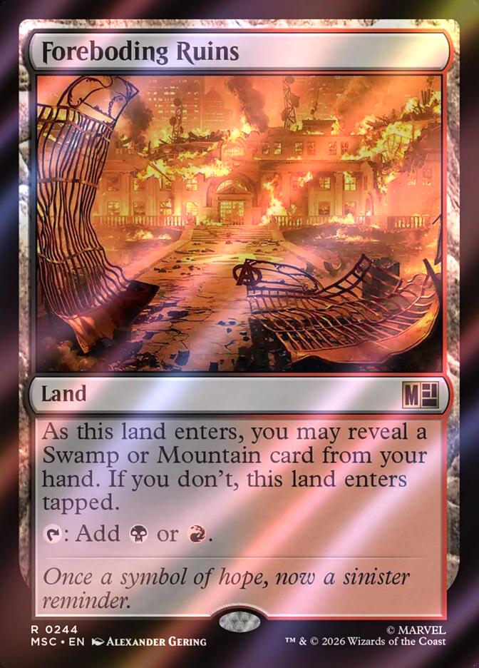 Foreboding Ruins [244] [Marvel Super Heroes: Commander] [Surge Foil]