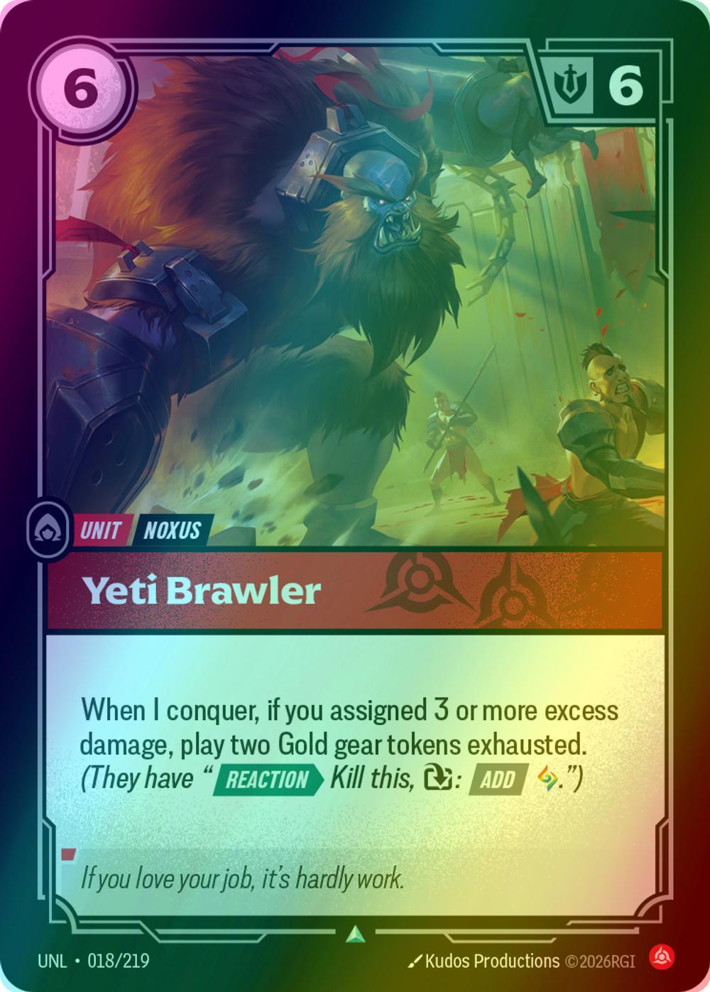 Yeti Brawler - 018/219 [Unleashed] [Foil]