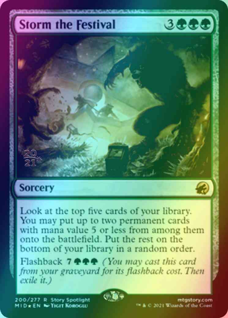 Storm the Festival [Prerelease] [200s] [Innistrad: Midnight Hunt Promos] [Foil]