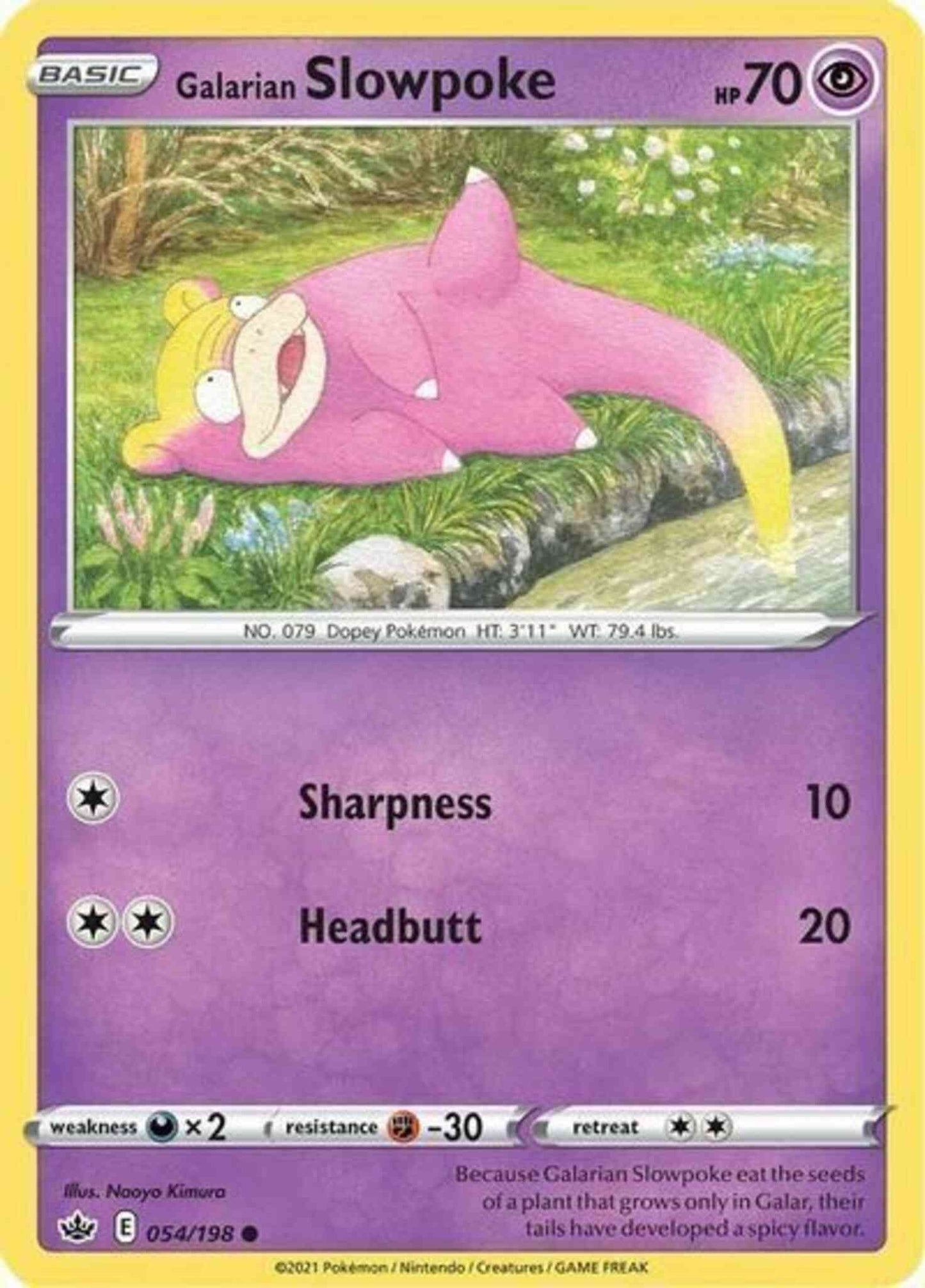 Galarian Slowpoke - 054/198 - Common [swsh6-054] [Reverse Holo]